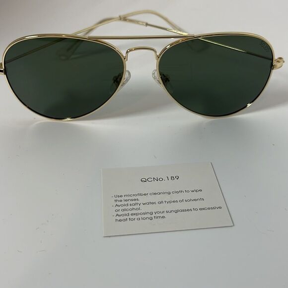 NIB SOJOS Classic Aviator Polarized Retro Style Sunglasses, Gold/Green - Picture 11 of 11